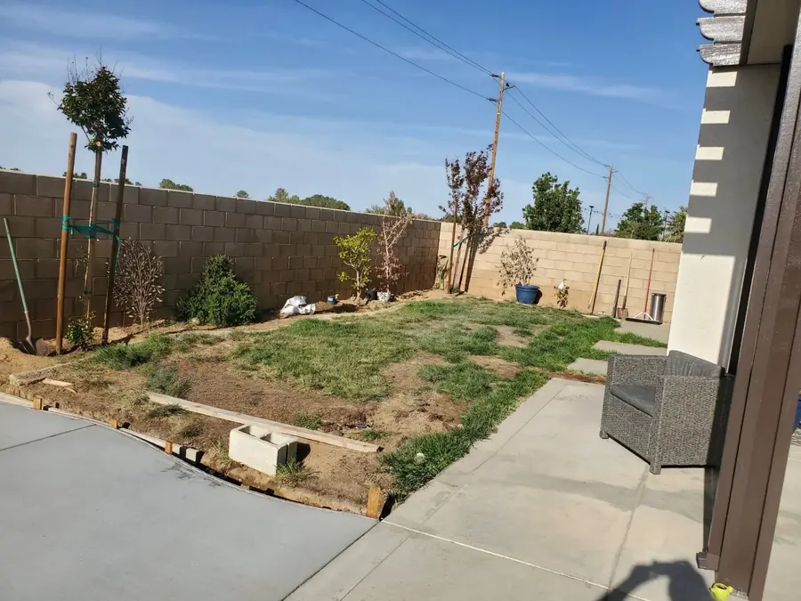 Desert Backyard Renovation in Inland Empire, CA before Daniels Landscaping started work