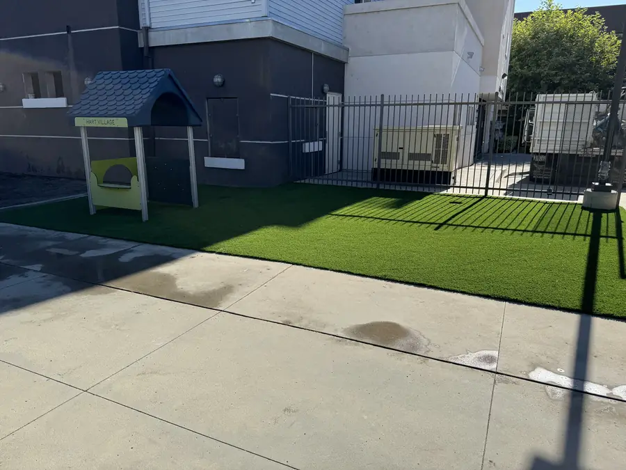 Commercial Turf, Apartment Playground completed by Daniels Landscaping in Los Angeles, CA