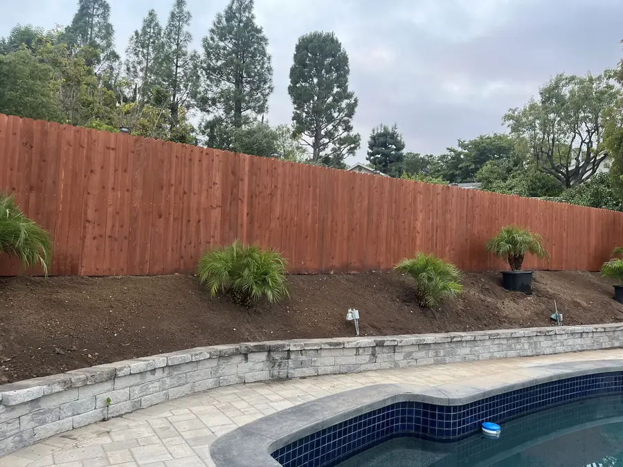 Pool Terrace & Palm Lighting in Chatsworth, CA before Daniels Landscaping started work