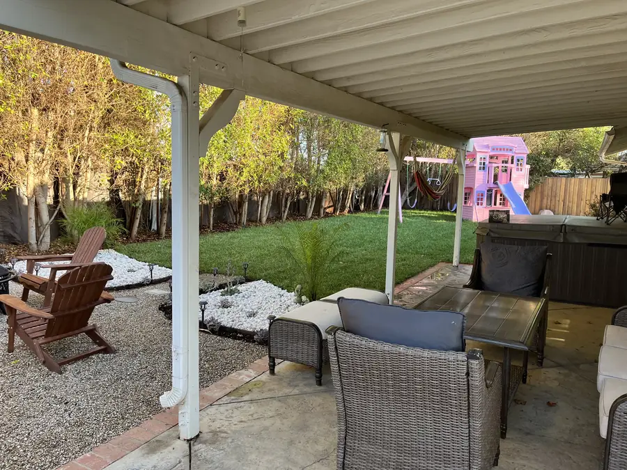 Family Backyard Turf & Zen Garden completed by Daniels Landscaping in West Hills, CA