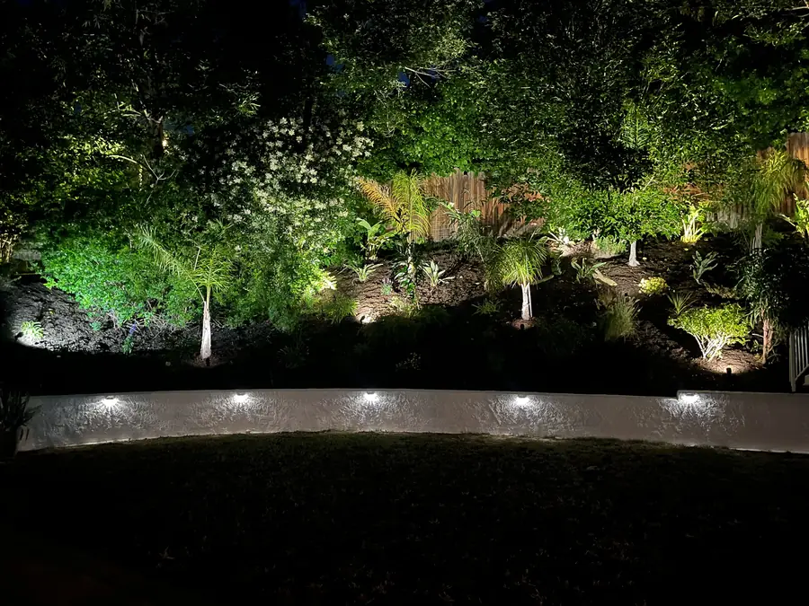 Hillside Landscape Lighting completed by Daniels Landscaping in West Hills, CA